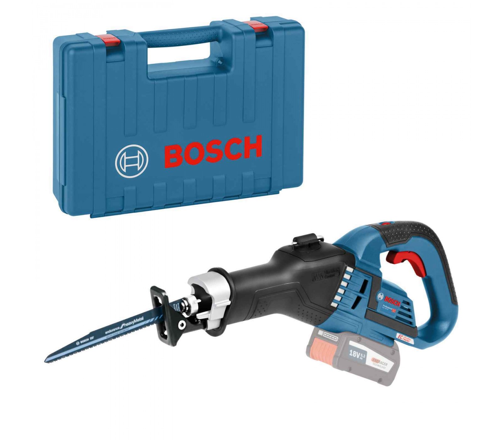 Akumuliatorinis tiesinis pjūklas Bosch GSA 18V-32, 230 mm + lagaminas
