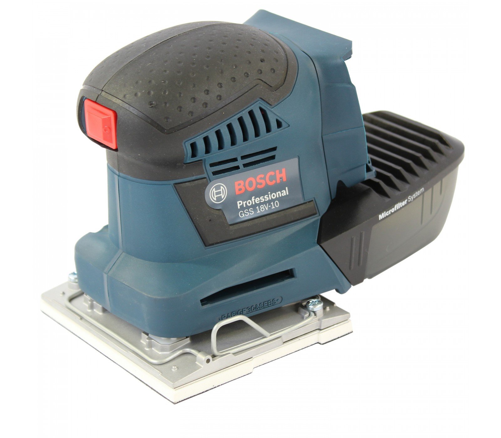 Akumuliatorinis plokštuminis šlifuoklis Bosch GSS 18V-10, 18 V (be akumuliatoriaus ir įkroviklio)