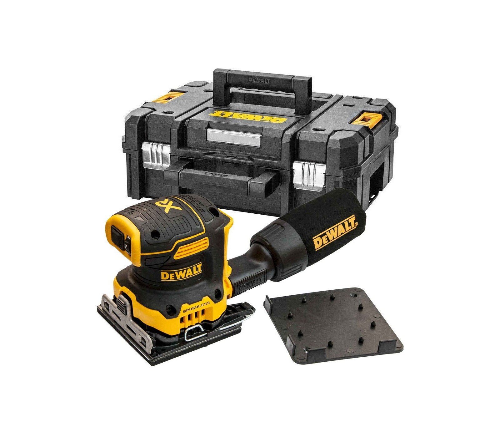 Dewalt akumuliatorinis plokštuminis šlifuoklis (DCW200NT-XJ), 18 V + lagaminas