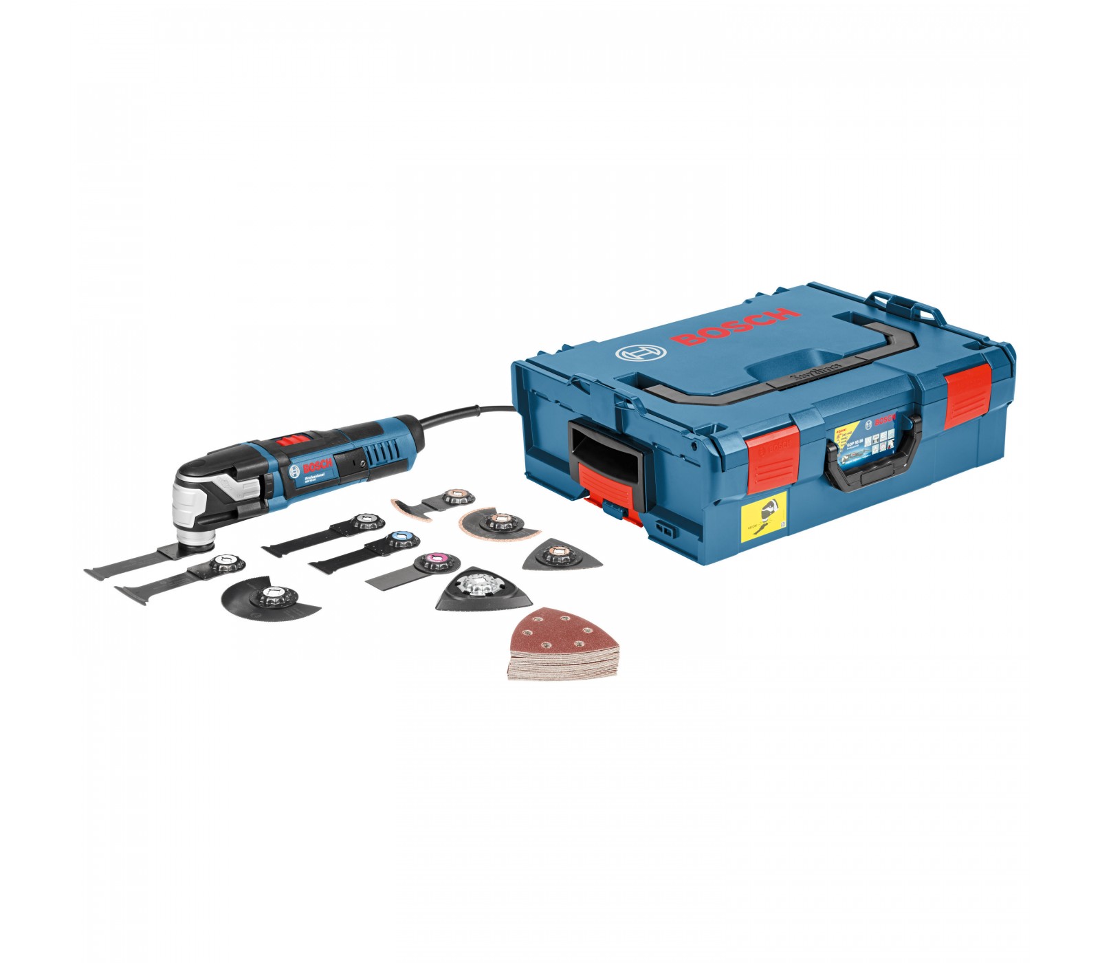 Elektrins daugiafunkcinis įrankis Bosch GOP 55-36 (0601231101), 550 W, priedai + lagaminas
