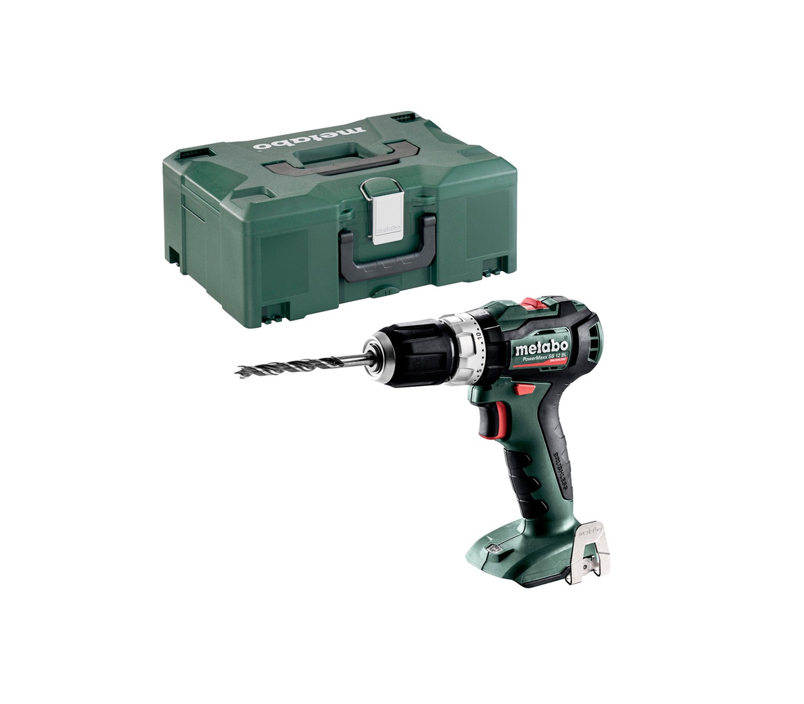 Akumuliatorinis suktuvas-gręžtuvas Metabo PowerMaxx SB 12 BL (601077840), 12 V + lagaminas (be akumuliatoriaus ir įkroviklio)