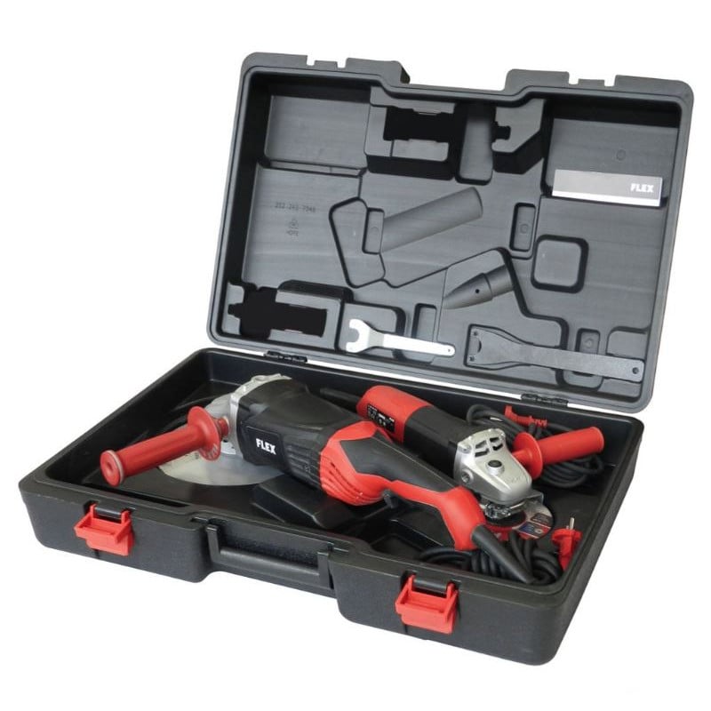 Flex elektrinių kampinių šlifuoklių rinkinys L2200 230 + L811 125, 230 + 125 mm