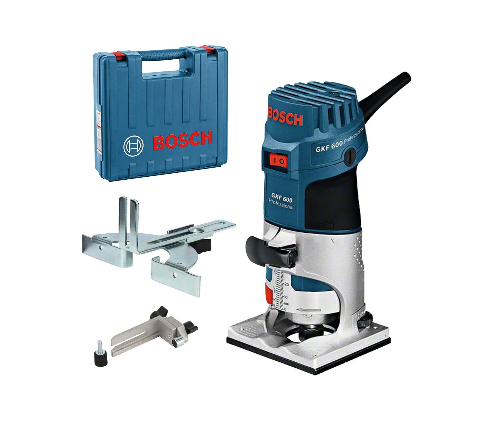 Elektrinė rankinė briaunų freza Bosch GKF 600 (060160A100) + lagaminas