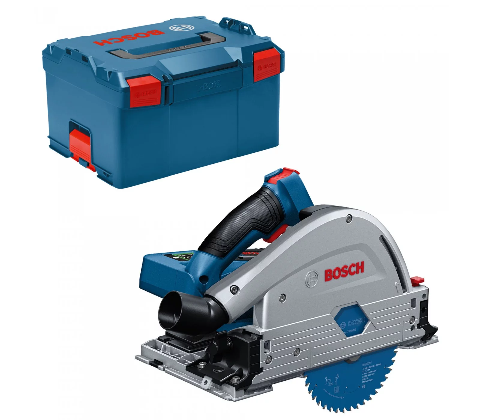 Akumuliatorinis įleidžiamasis pjūklas BITURBO Bosch GKT 18V-52 GC (06016B4000) 18 V, 140 mm + lagaminas