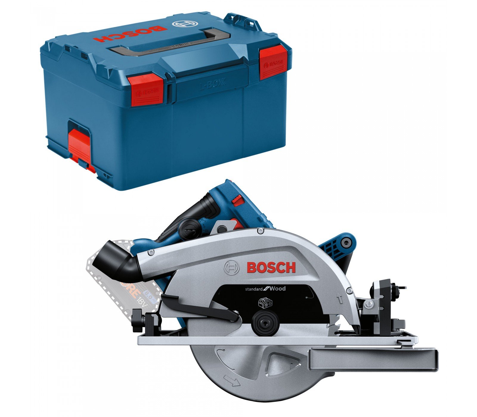 Akumuliatorinis diskinis pjūklas Bosch GKS 18V-68 CG Biturbo, 18 V, 190 mm + lagaminas