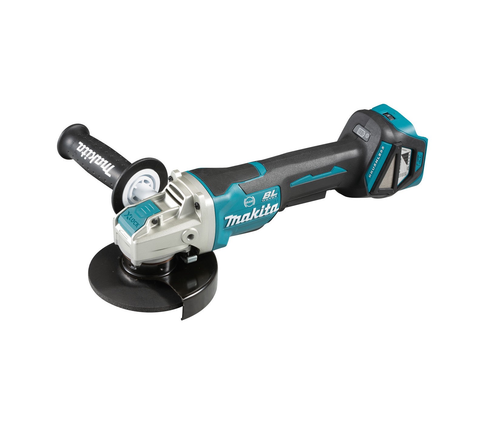 Akumuliatorinis kampinis šlifuoklis Makita X-LOCK (DGA519Z), 125 mm, 18 V
