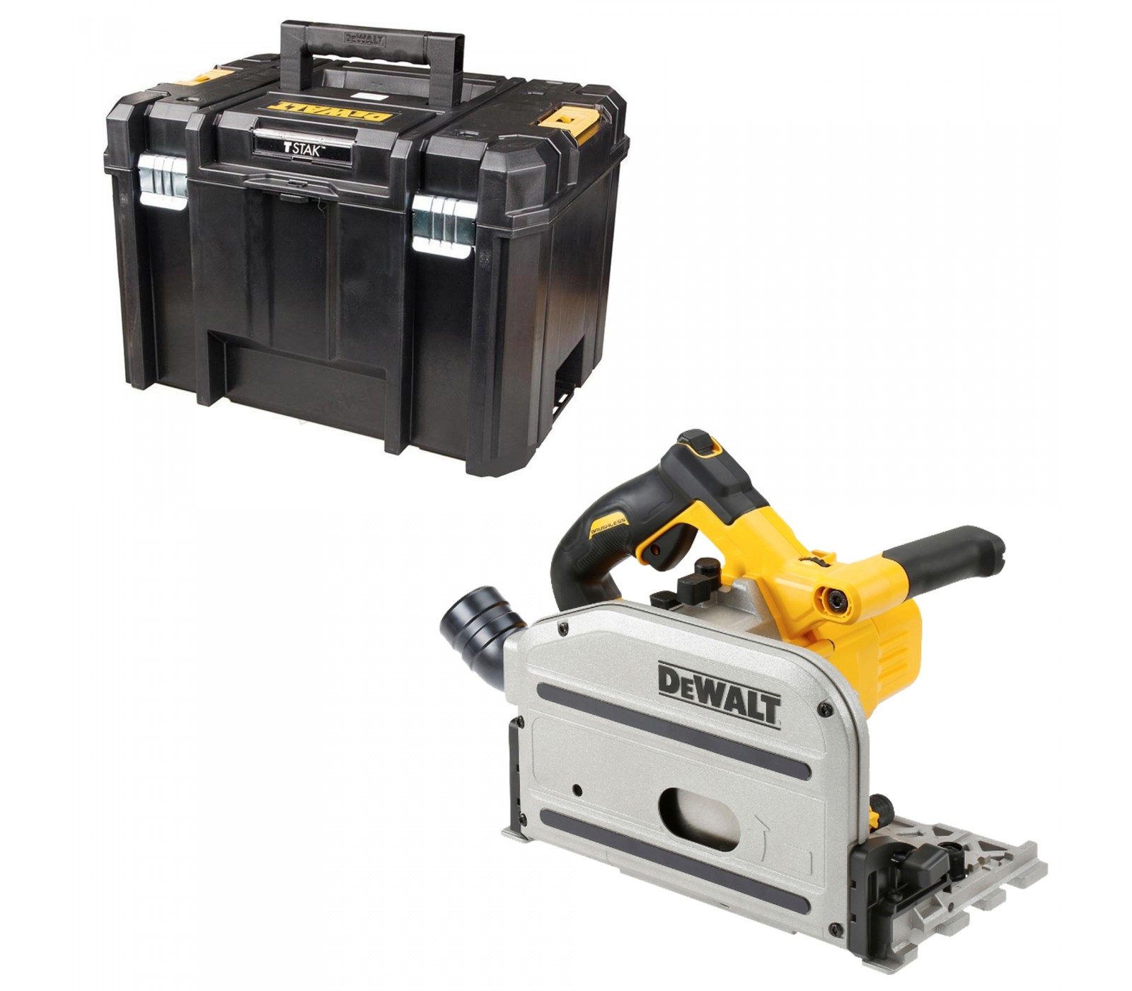 Dewalt akumuliatorinis rankinis diskinis pjūklas DCS520NT-XJ, 54 V, 165 mm + lagaminas