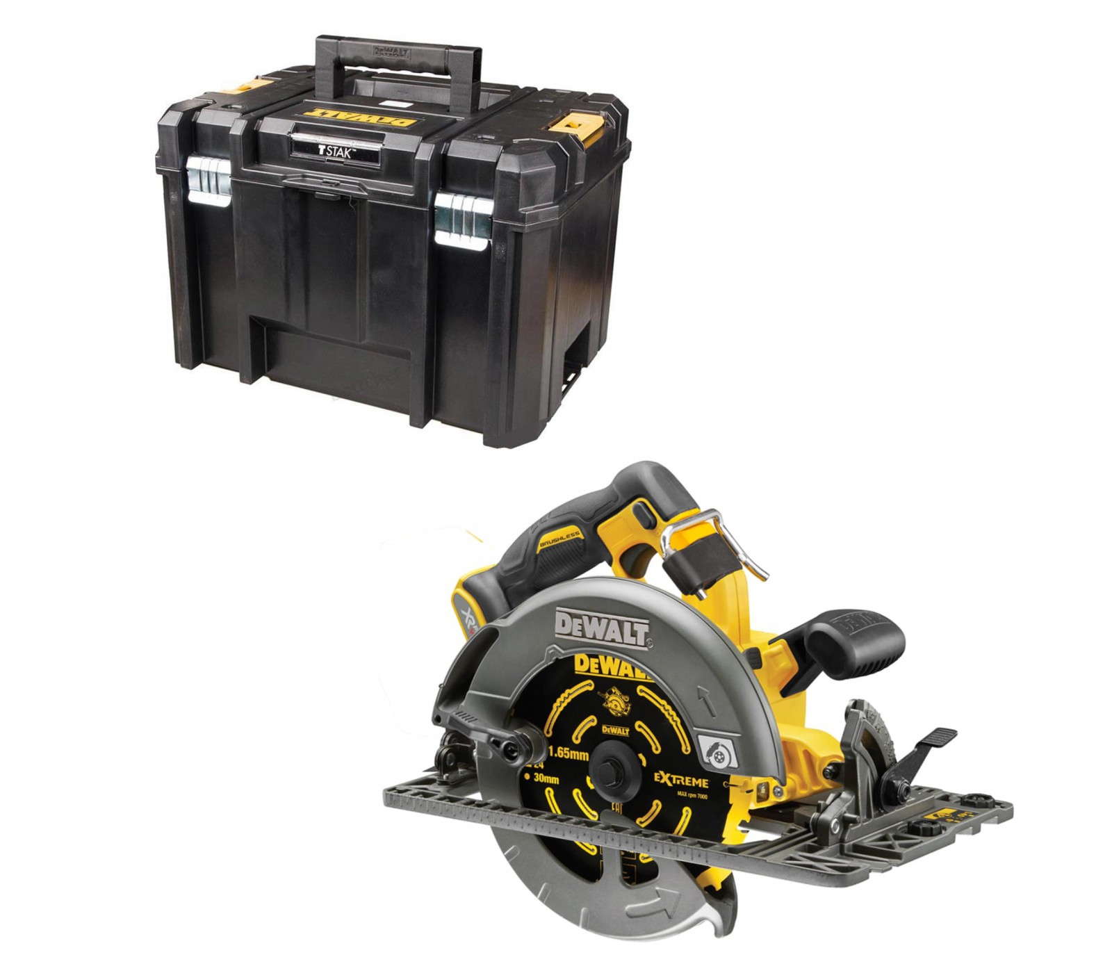 Dewalt akumuliatorinis diskinis pjūklas DCS579NT-XJ, 54 V, 190 mm + lagaminas