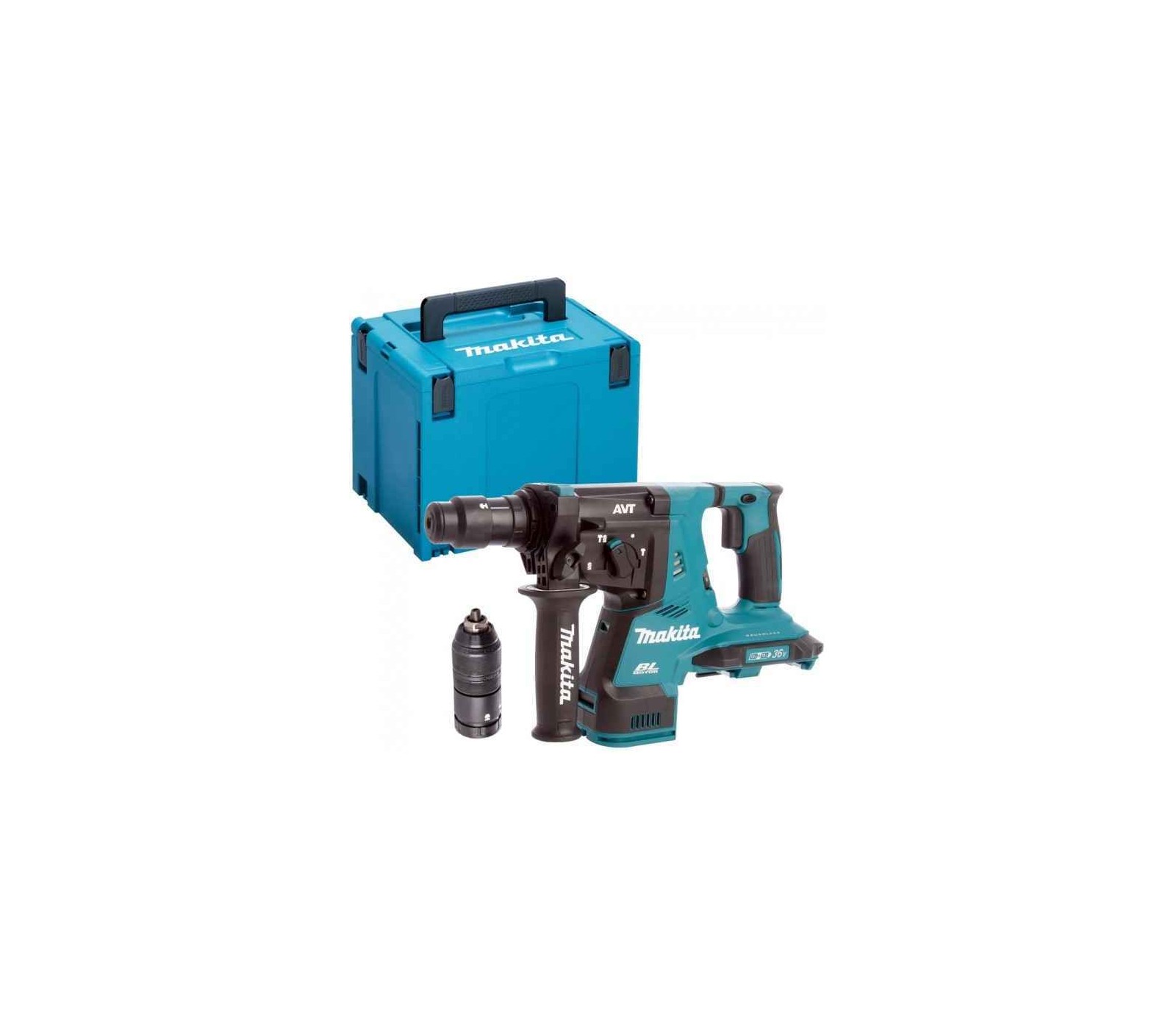 Akumuliatorinis perforatorius Makita DHR281ZJ, 2 x 18 V (be akumuliatoriaus ir įkroviklio)