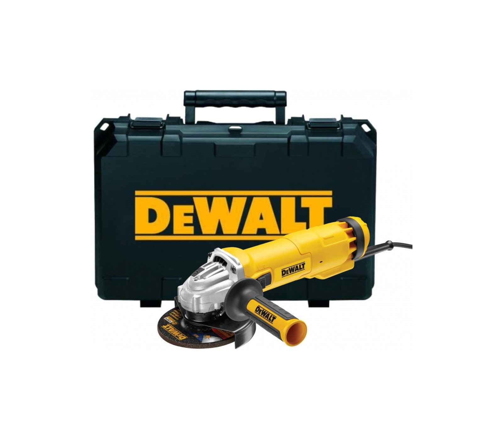Dewalt elektrinis kampinis šlifuoklis DWE4237K, 125 mm, 1400 W + lagaminas