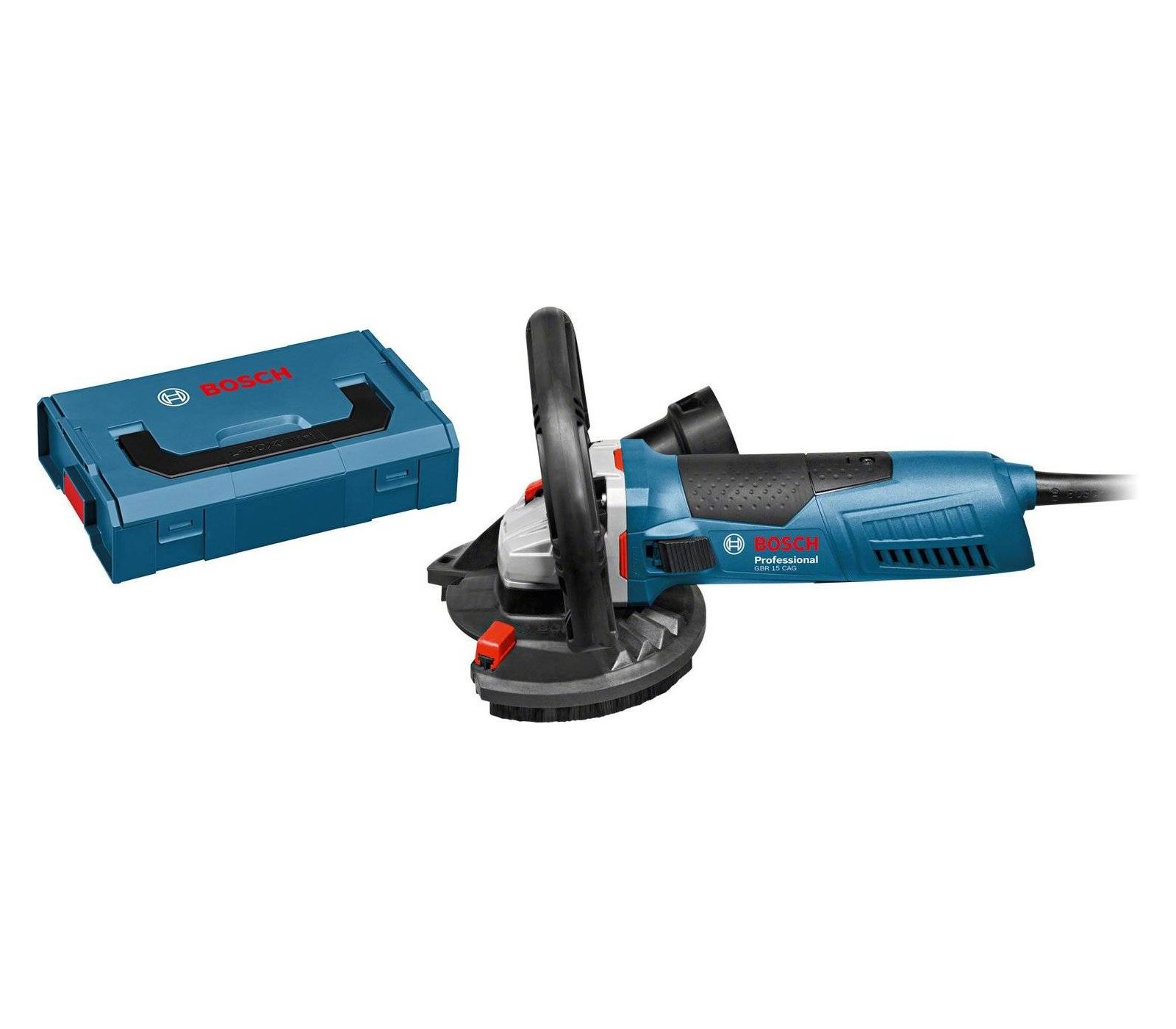Elektrinis betono šlifuoklis Bosch GBR 15 CAG (0601776001), 1500 W, 125 mm + lagaminas