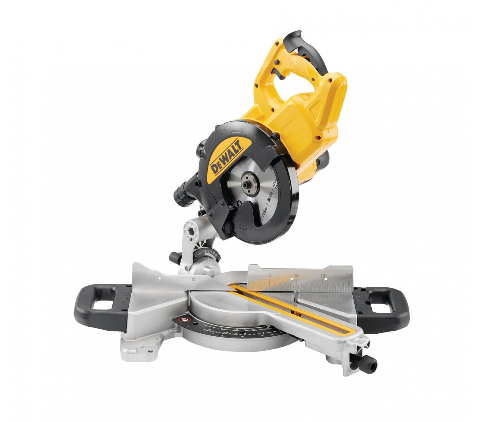 Dewalt elektrinės skersinio pjovimo staklės DWS774-QS, 1400 W, 216 mm, kartoninėje pakuotėje