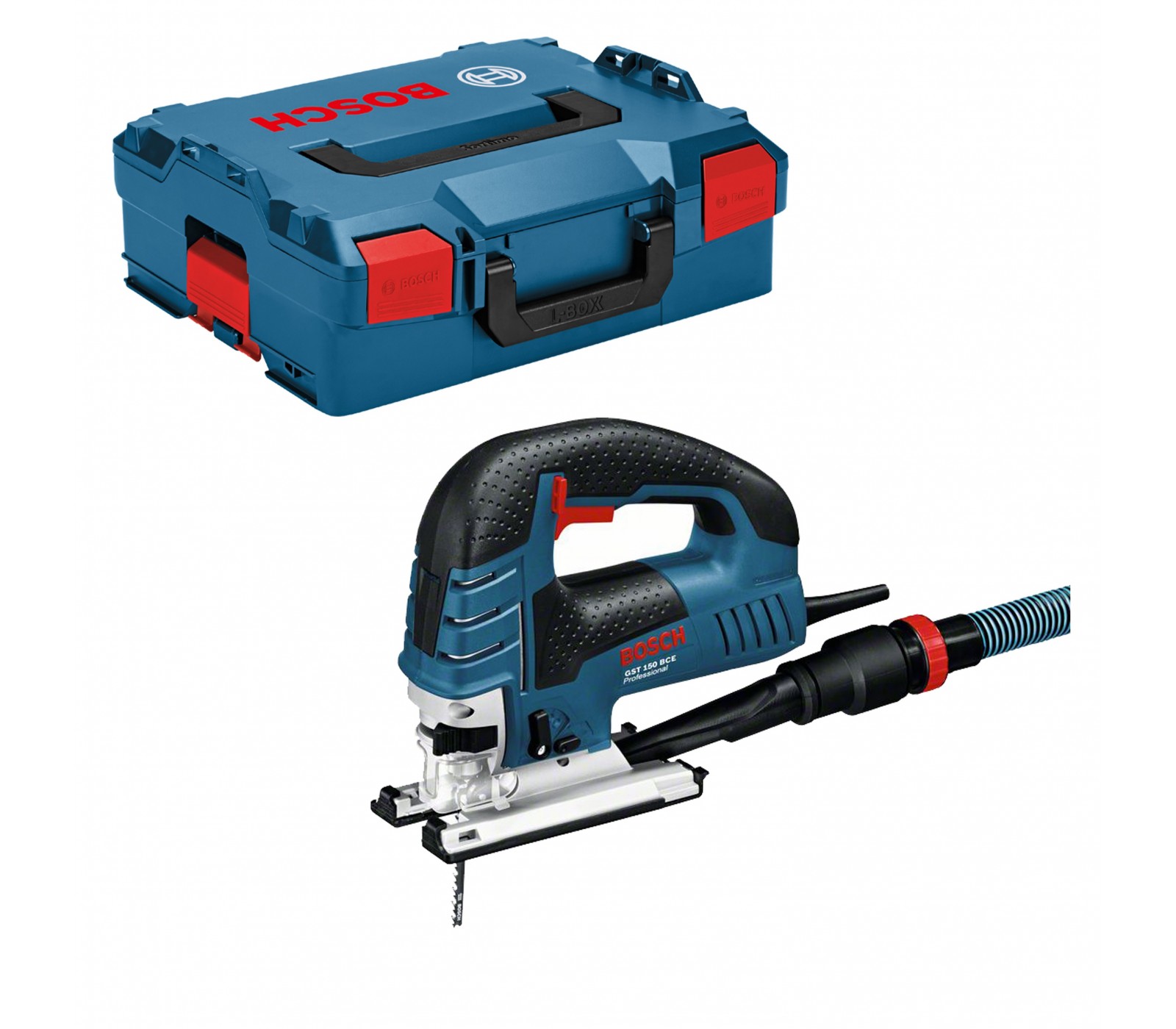 Elektrinis siaurapjūklis Bosch GST 150 BCE, 780 W + L-Boxx lagaminas