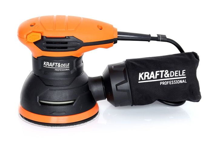 EKSCENTRINIS ŠLIFUOKLIS 110W + DULKIŲ MAIŠAS KD1684