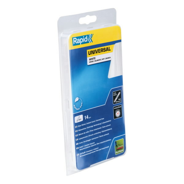 Gluesticks 12x190mm, white, universal, 250g, Rapid