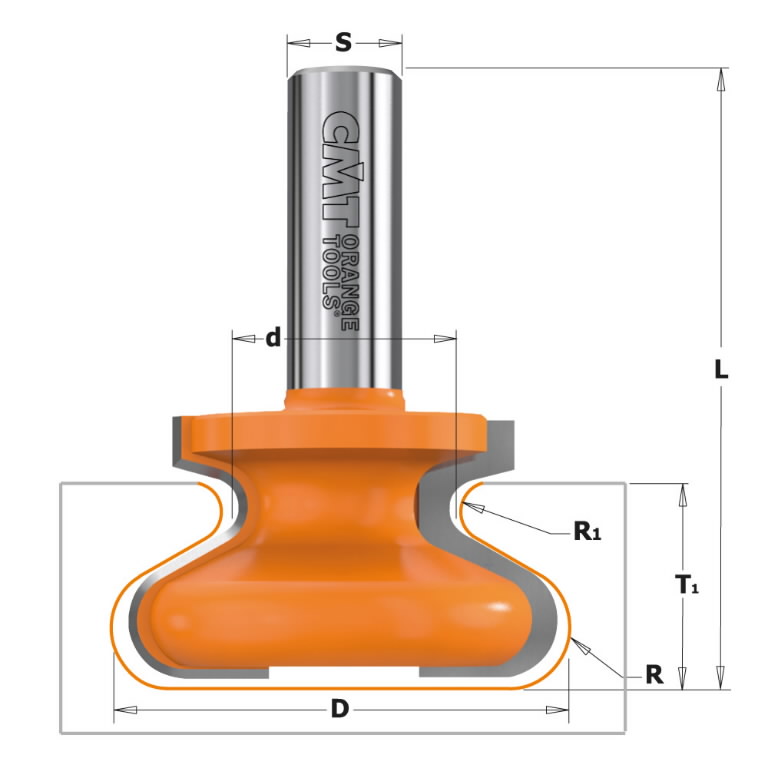 Freza S=8 D=38,1x20,7 R6 HM, CMT
