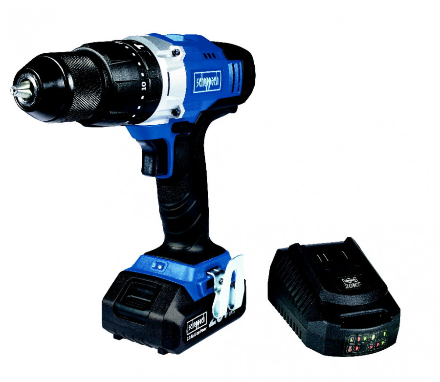 Akum. suktuvas/gręžtuvas CCD45-20ProS, 1x2,0 Ah, GEN1, Scheppach