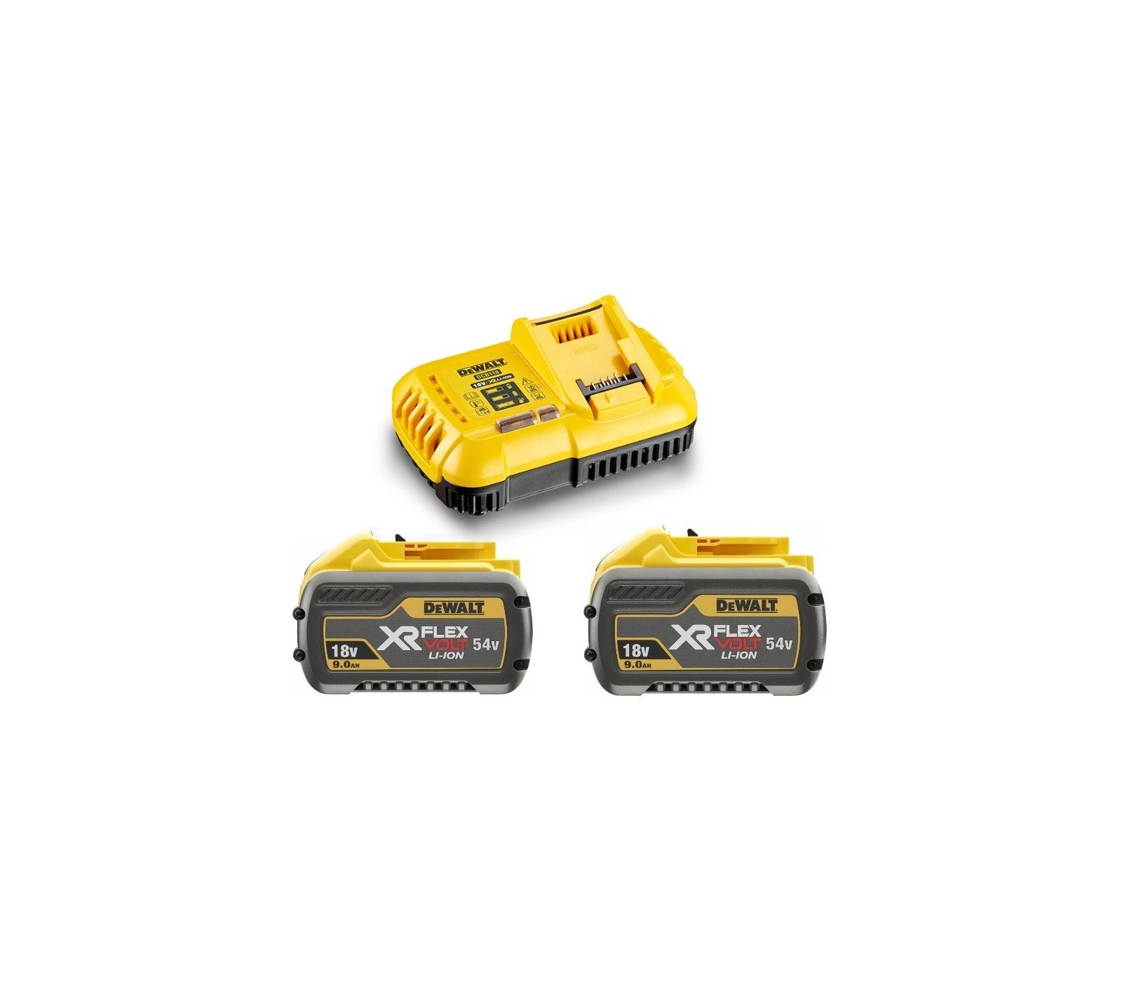 Dewalt akumuliatorių ir įkroviklio rinkinys DCB118X2 , 2 x 9 Ah, 18-54 V, DCB118