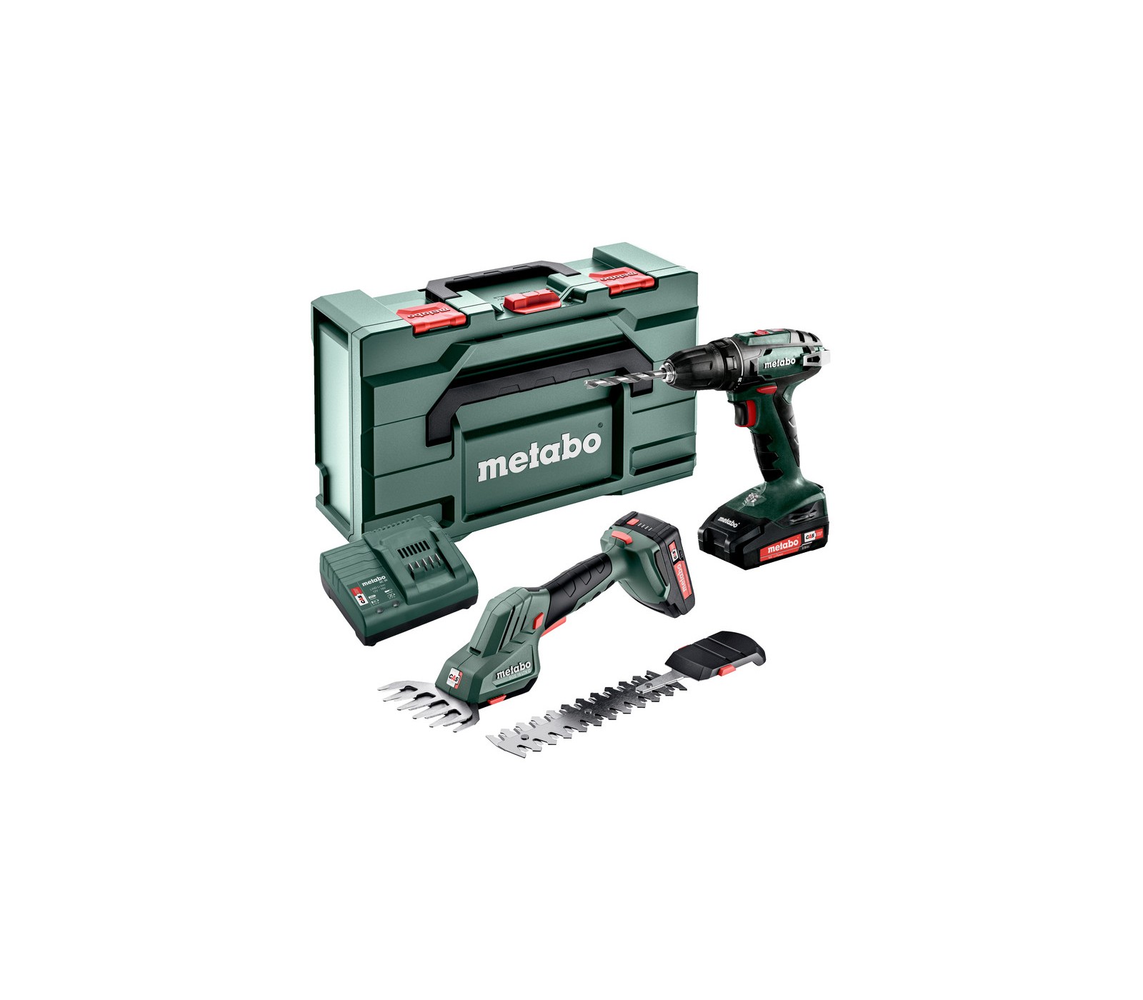 Akumuliatorinių įrankių Metabo Combo 2.2.5 rinkinys (685186000), 18 V, 2 x 2 Ah, įkroviklis + lagaminas