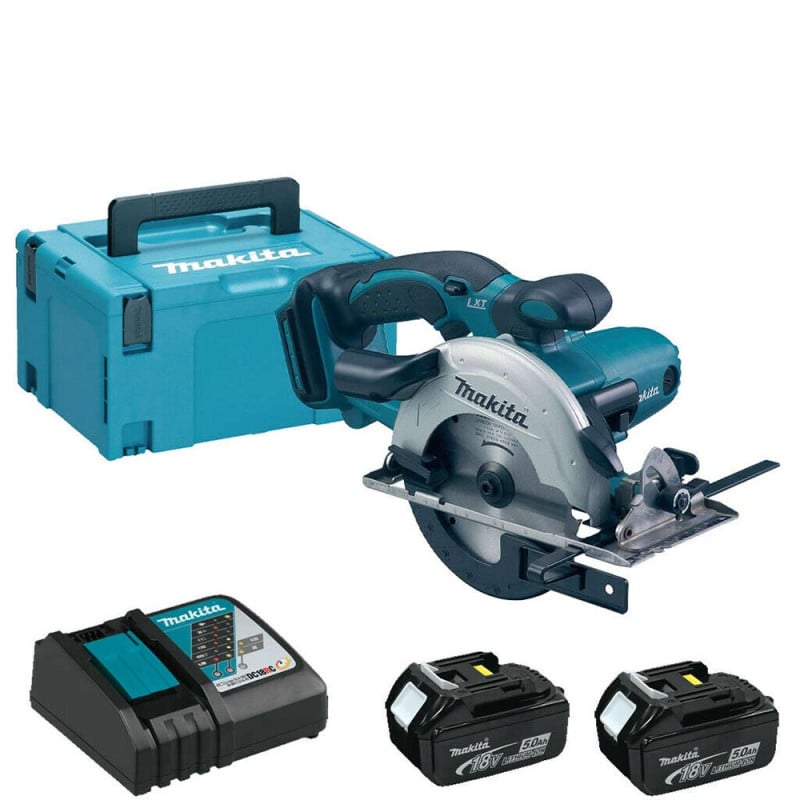 Akumuliatorinis diskinis pjūklas Makita DSS501RTJ (+2x baterios + įkroviklis + dėklas MAKPAC 3)