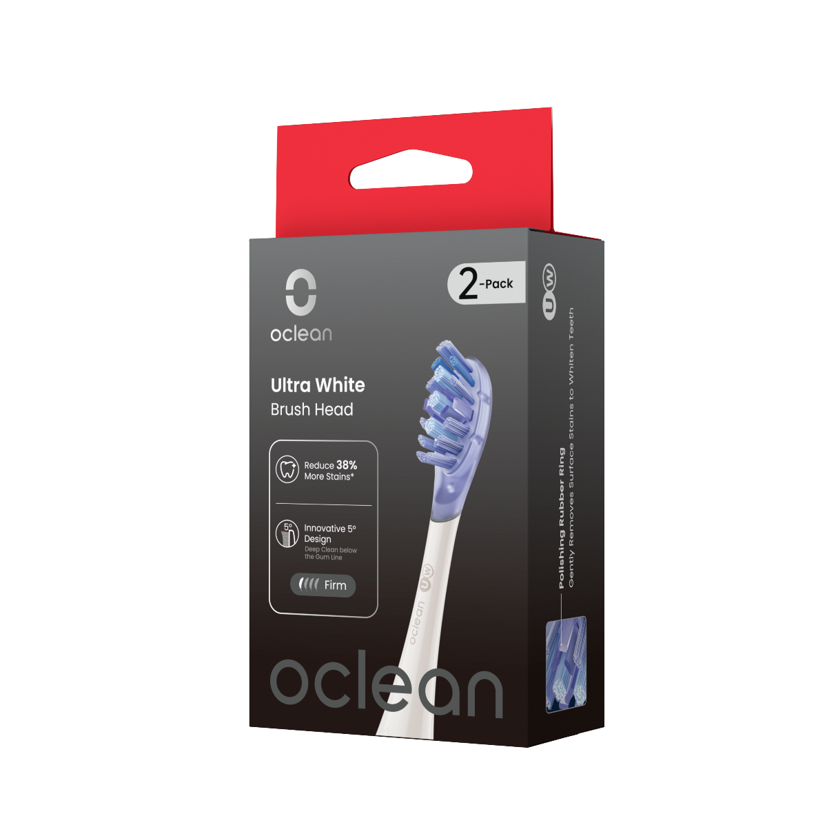 OCLEAN, elektrinio dantų šepetėlio Ultra White serijos baltos spalvos galvutės, 2 vnt.