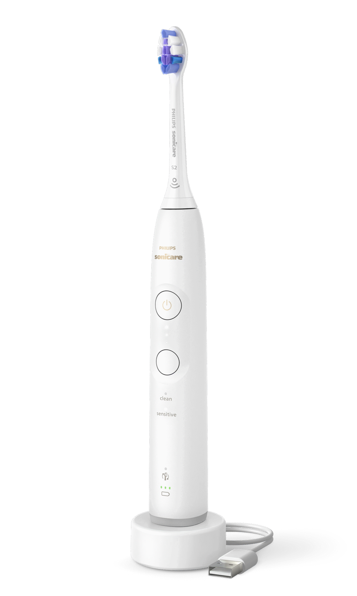 Philips Sonicare Series 6100, baltas - Elektrinis dantų šepetėlis, HX7400/01