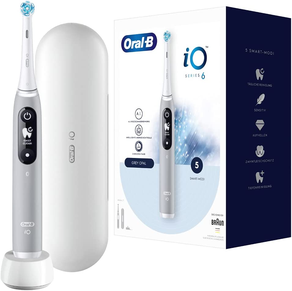 Braun iOM6.1A6.1K Oral-B iO6 Elektrinis Dantų Šepetėlis Grey Opal