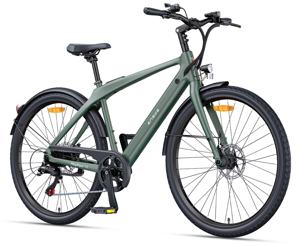 ENGWE MAPFOUR N1 AIR  250W lengvas dizainas, anglies pluošto rėmas, 100KM patogi miesto kelionė
