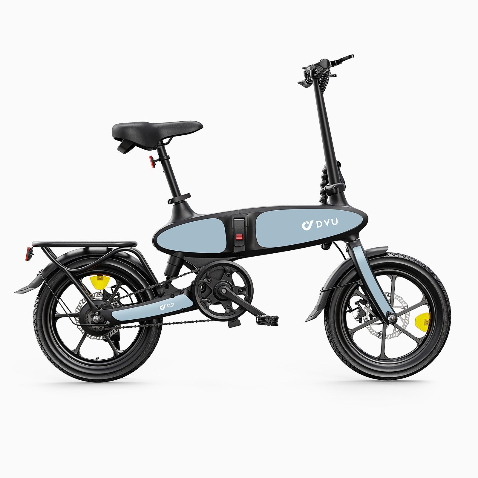 DYU C2 16 colių sulankstomas elektrinis dviratis