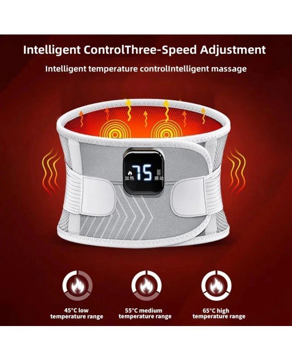 Elektrinis kaitinimo diržas, vibruojantis nugaros juosmens masažuoklis, šildantis ir karštas kompresinis diržas juosmens stuburo