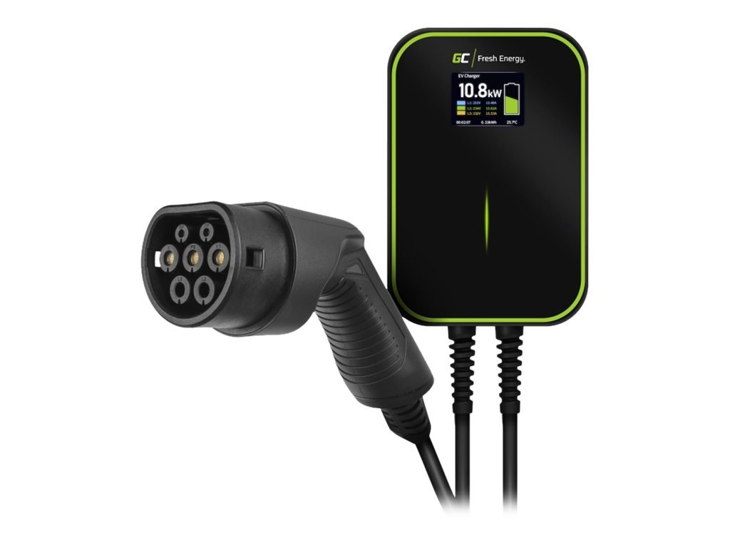 GREENCELL Charger Wallbox GC EV PowerBox 22kW with Type 2 cable