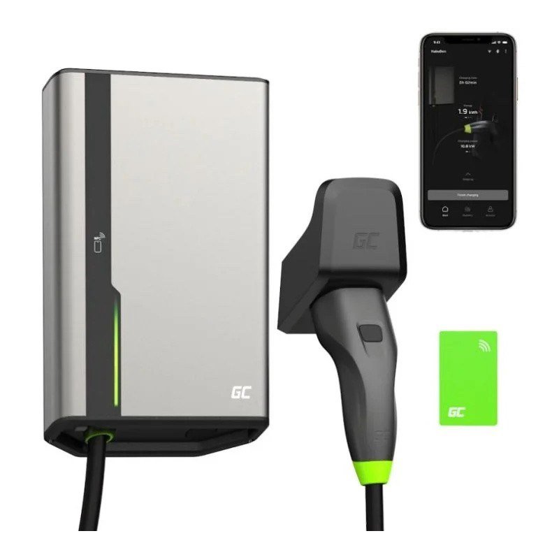 Sieninė dėžutė „Green Cell HabuDen 22kW 32A“ - 5 m kabelis su NFC