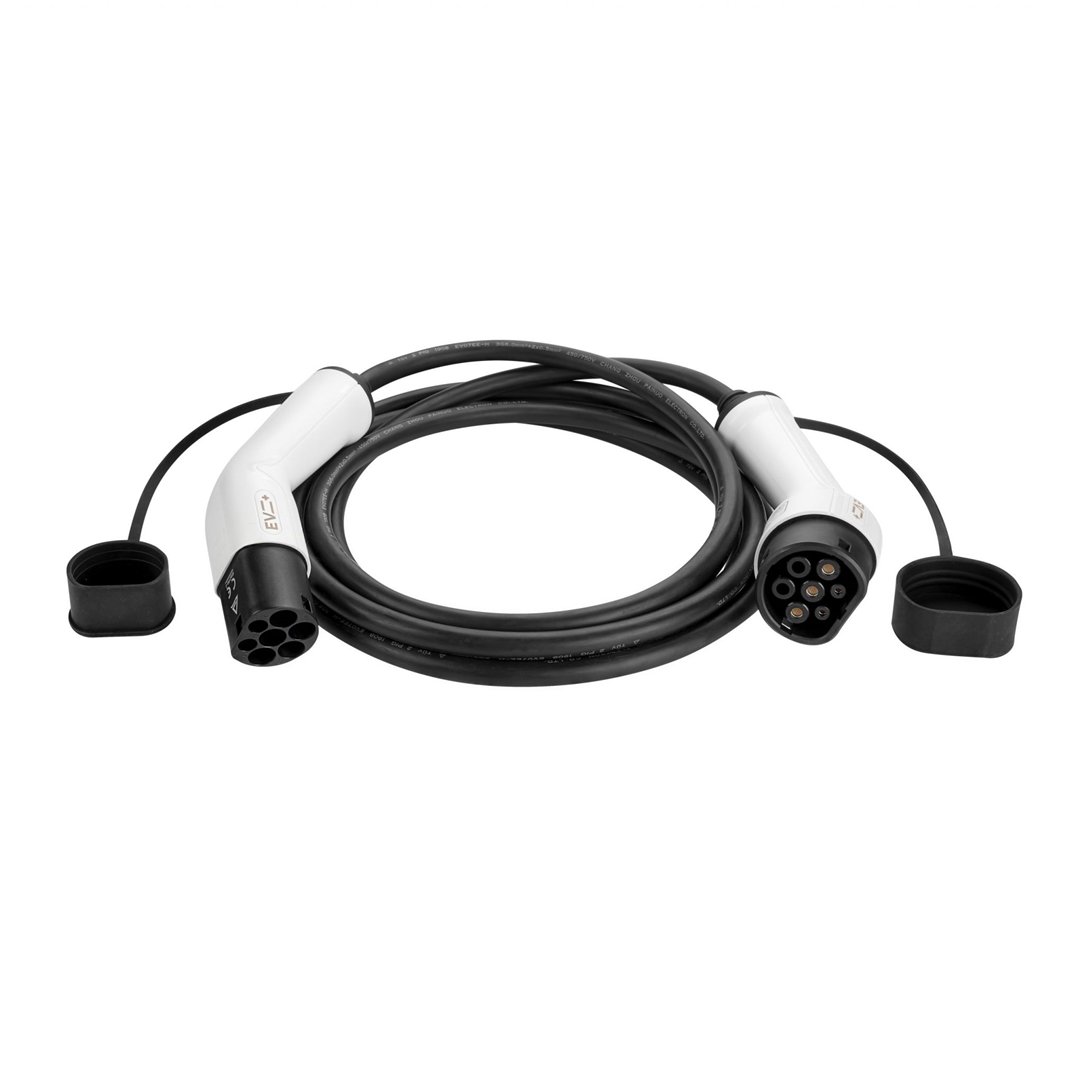 Elektromobilio įkrovimo kabelis EV+ Type 2 - Type 2, 3 fazės, 32A, 5m