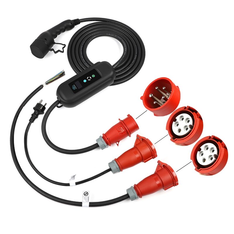 įkrovimo laidas 480 V - type 2 ( 16A, 3 fazės 11 kW) - 10m ilgio