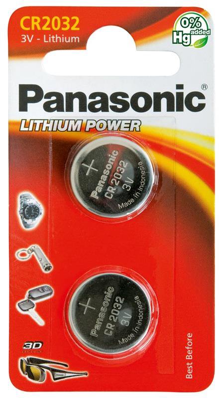 Panasonic CR2032 LIthium Coin 3V 2 pcs