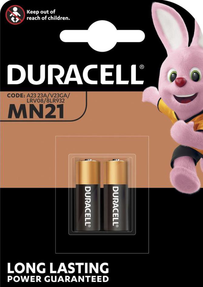 Elementai DURACELL 23A  2vnt., alkaline, 12V