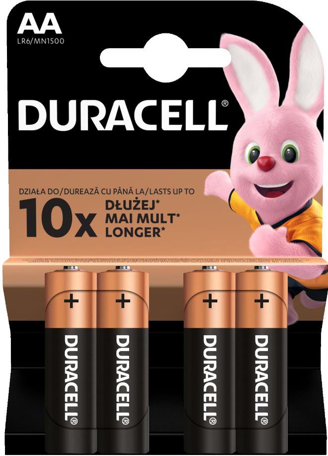 Elementai DURACELL R6A/DUR-BL4 (AA), 4vnt, alkaline, 1,5V