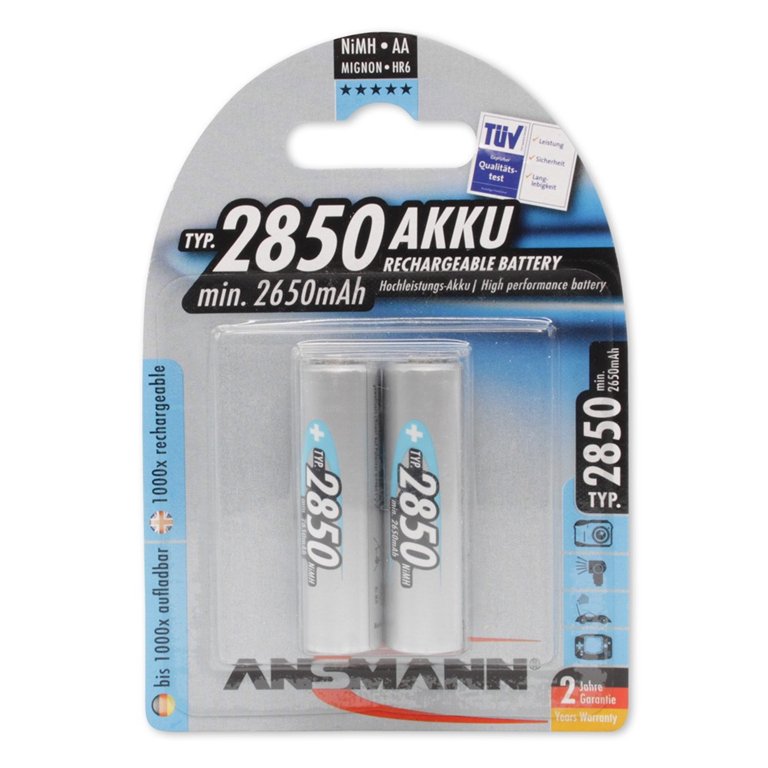 Kraunami elementai ANSMANN HR6(AA), 2850mAh, 2 vnt