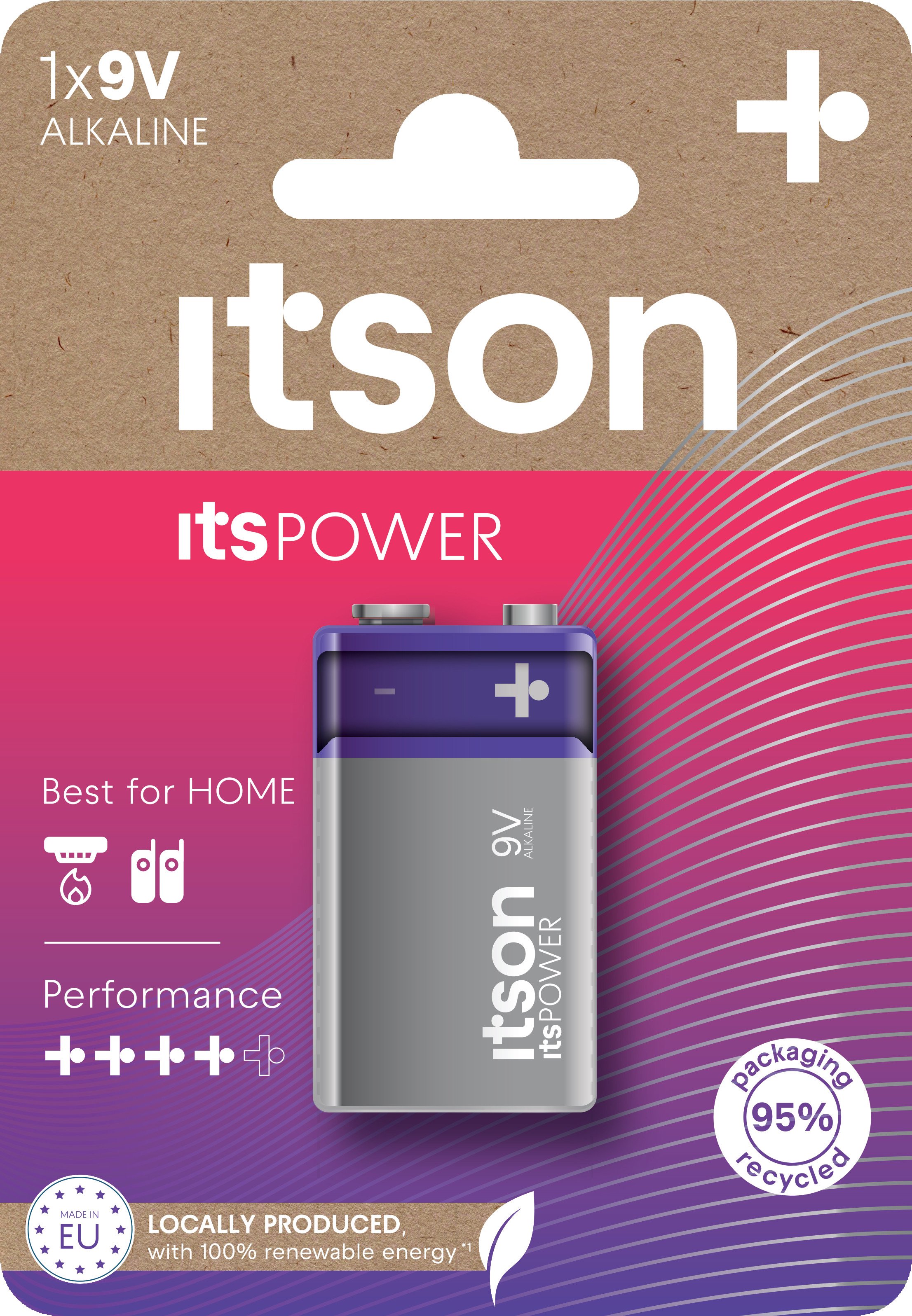 itson itsPOWER battery Alkaline 6LR61IPO/1CP 9V