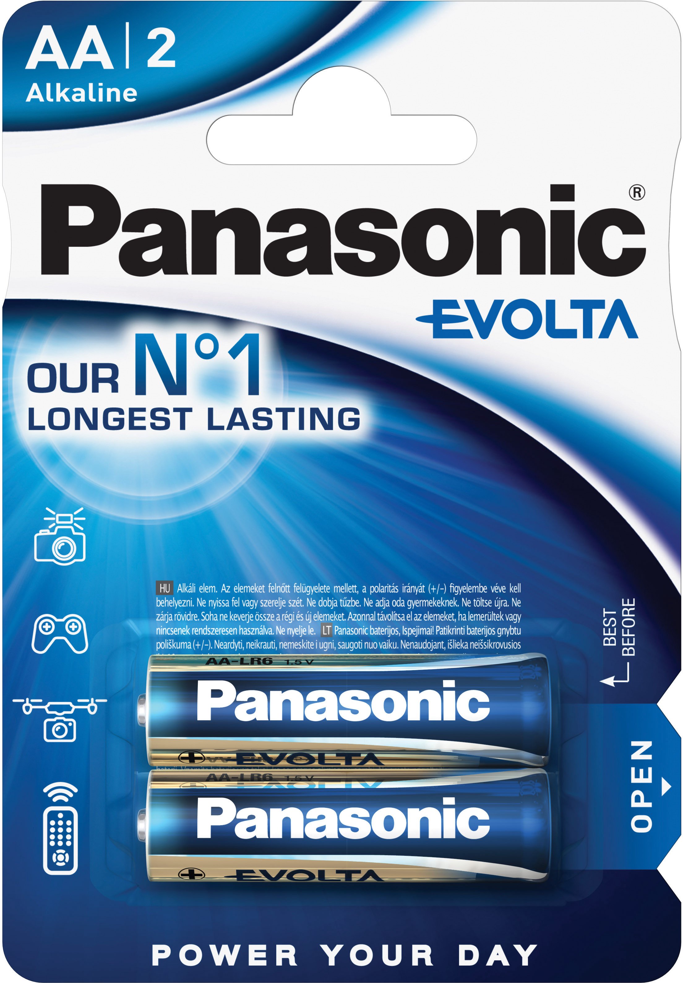 Elementai Panasonic Batteries LR6EGE/2BP