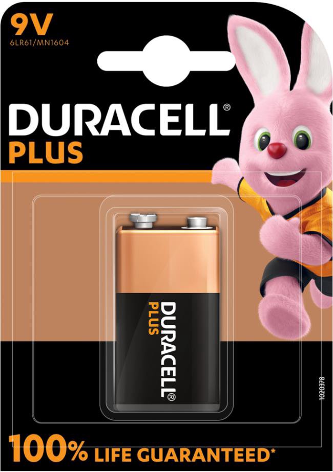 Elementai DURACELL 1604A/DUR "krona", 1vnt, alkaline, 9V