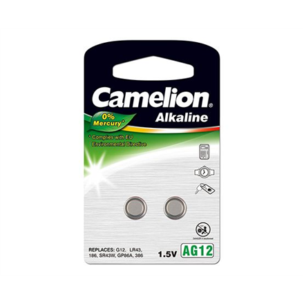 Elementai Camelion  AG12/LR43/LR1142/386  Alkaline Buttoncell  2 pc(s)