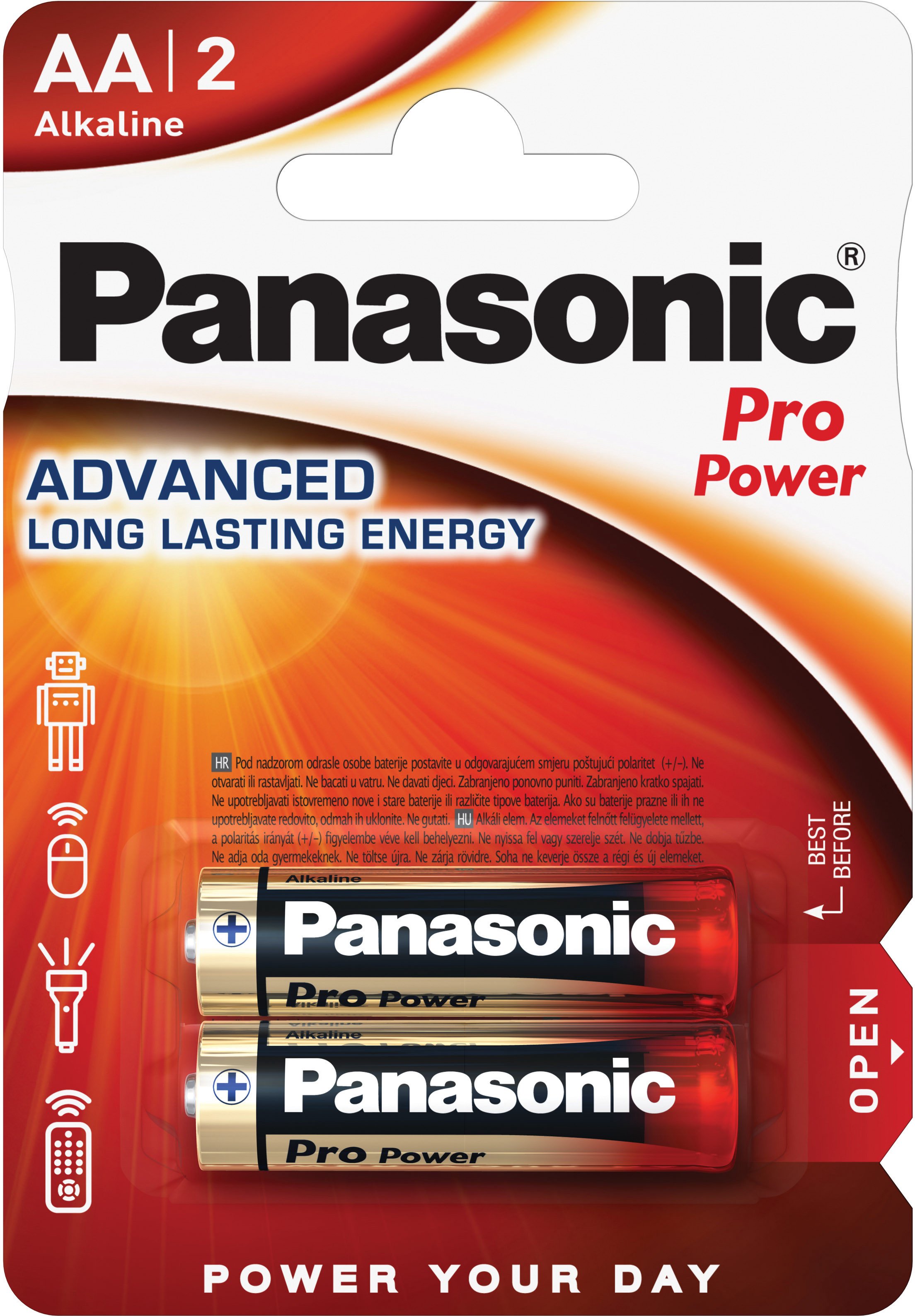 Elementai Panasonic Batteries LR6PPG/2BP