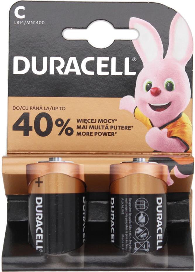 Elementai DURACELL R14A/DUR-BL2 (C), 2vnt., alkaline, 1,5V.