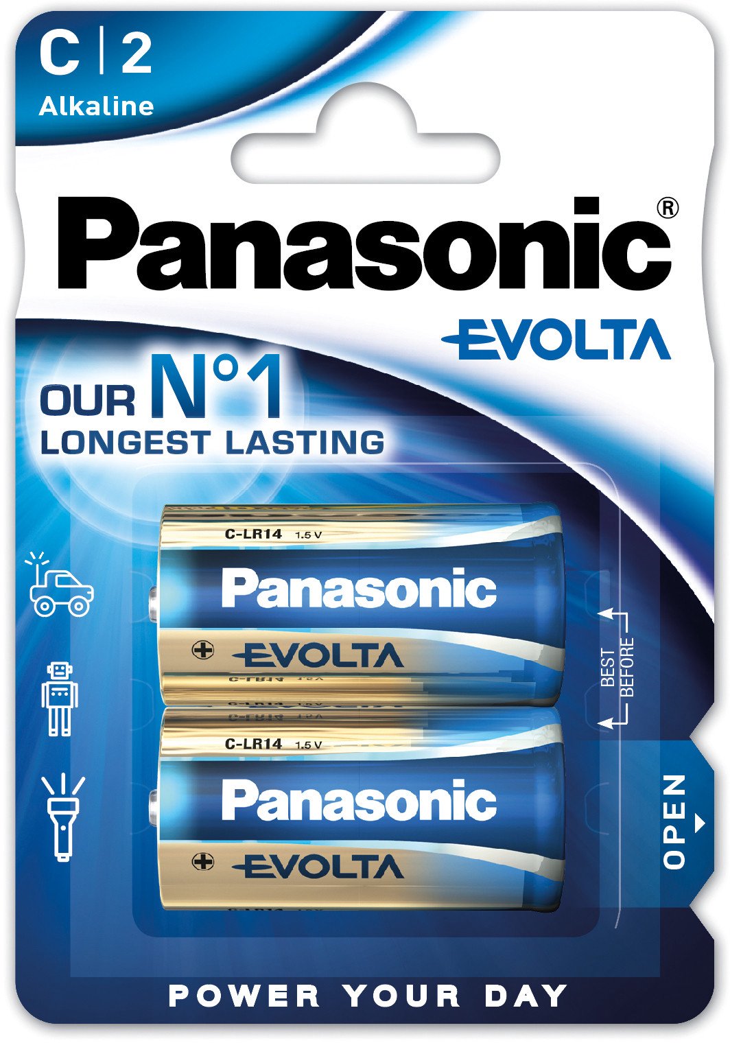 Elementai Panasonic Batteries LR14EGE/2BP