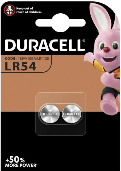 Šarminė baterija DURACELL LR54/DUR-BL2, 2 vnt.