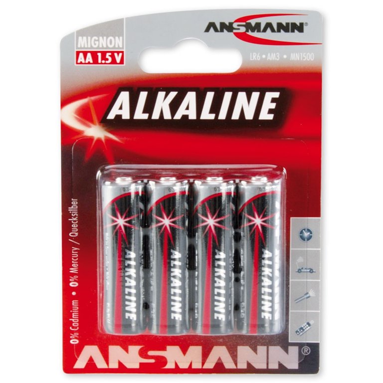 Elementai ANSMANN LR6(AA), 4 vnt., alkaline