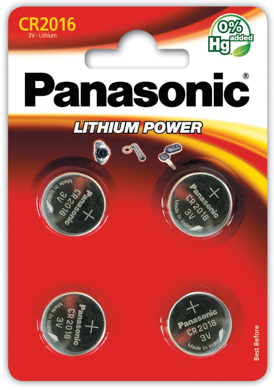 Elementai Panasonic Batteries CR-2016EL/4B