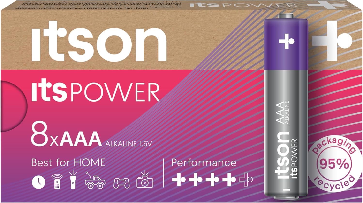 itson itsPOWER battery Alkaline LR03IPO/8CB