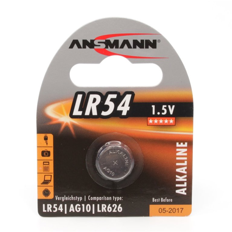 Elementai ANSMANN LR54, 1vnt., alkaline, 1.5V